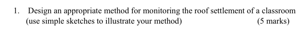 Design an appropriate method for monitoring the