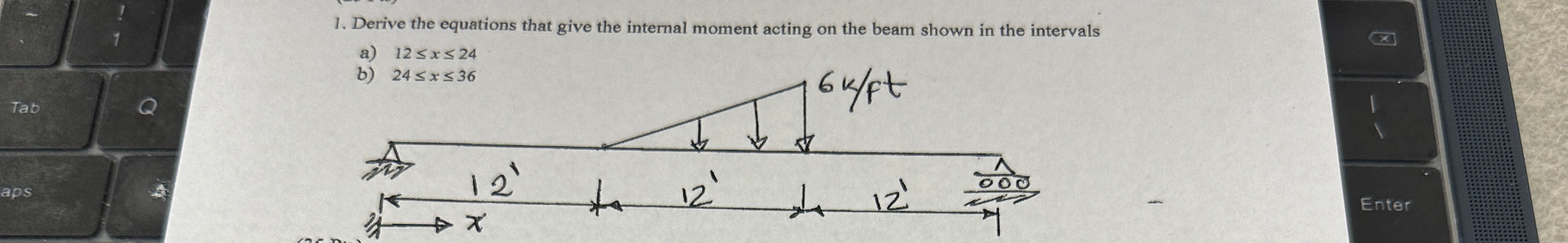 Derive the equations that give the internal