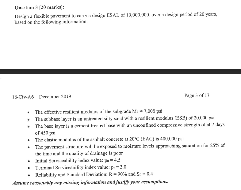Question 3 [ 2 0 marks ] : Design a flexible