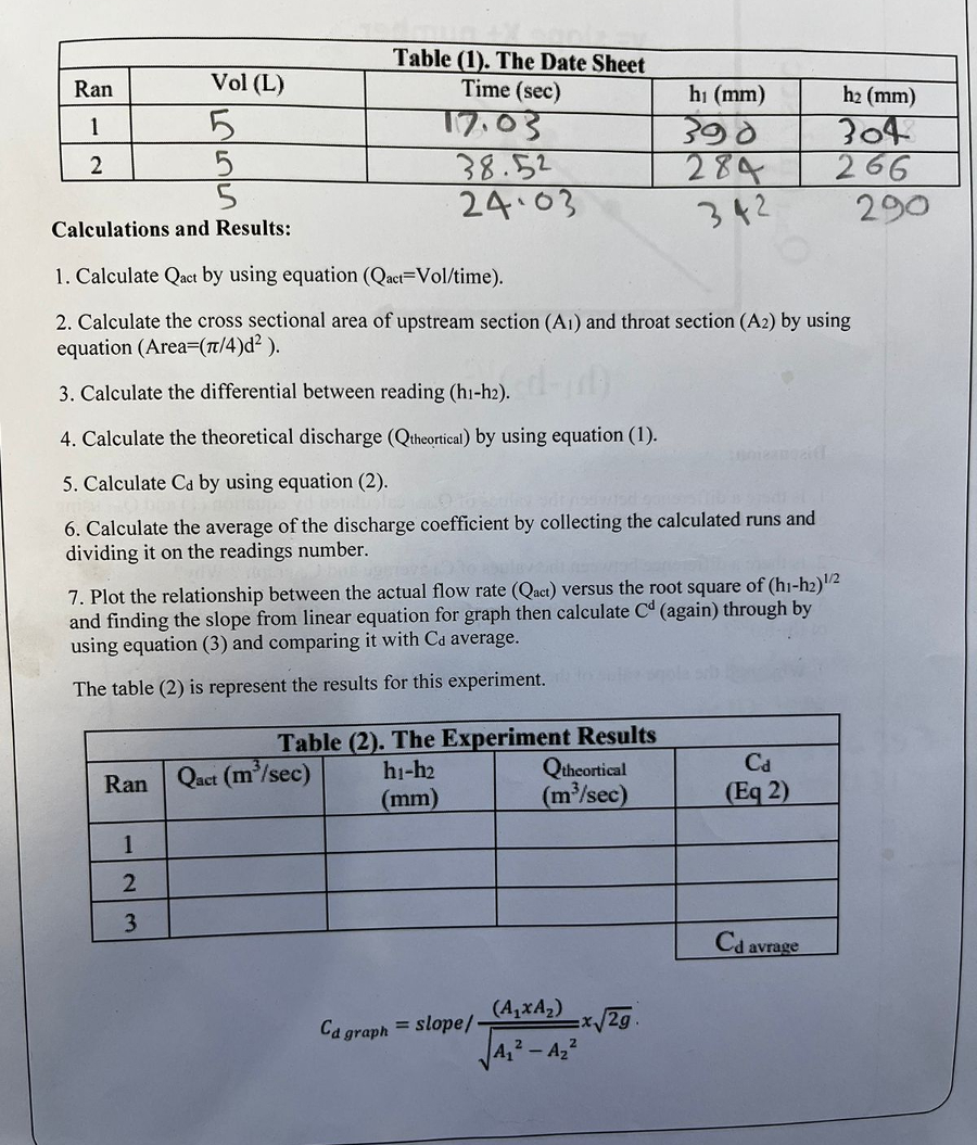 Calculations and Results: Show all images Show