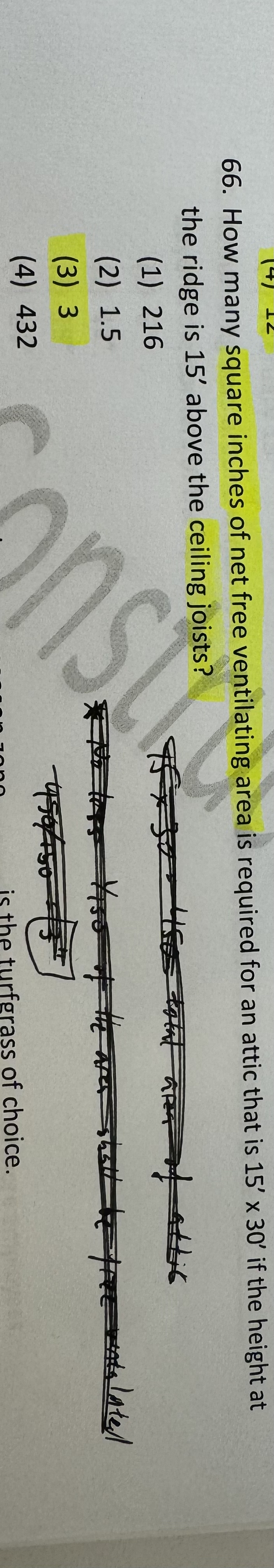 How many square inches of net free ventilating