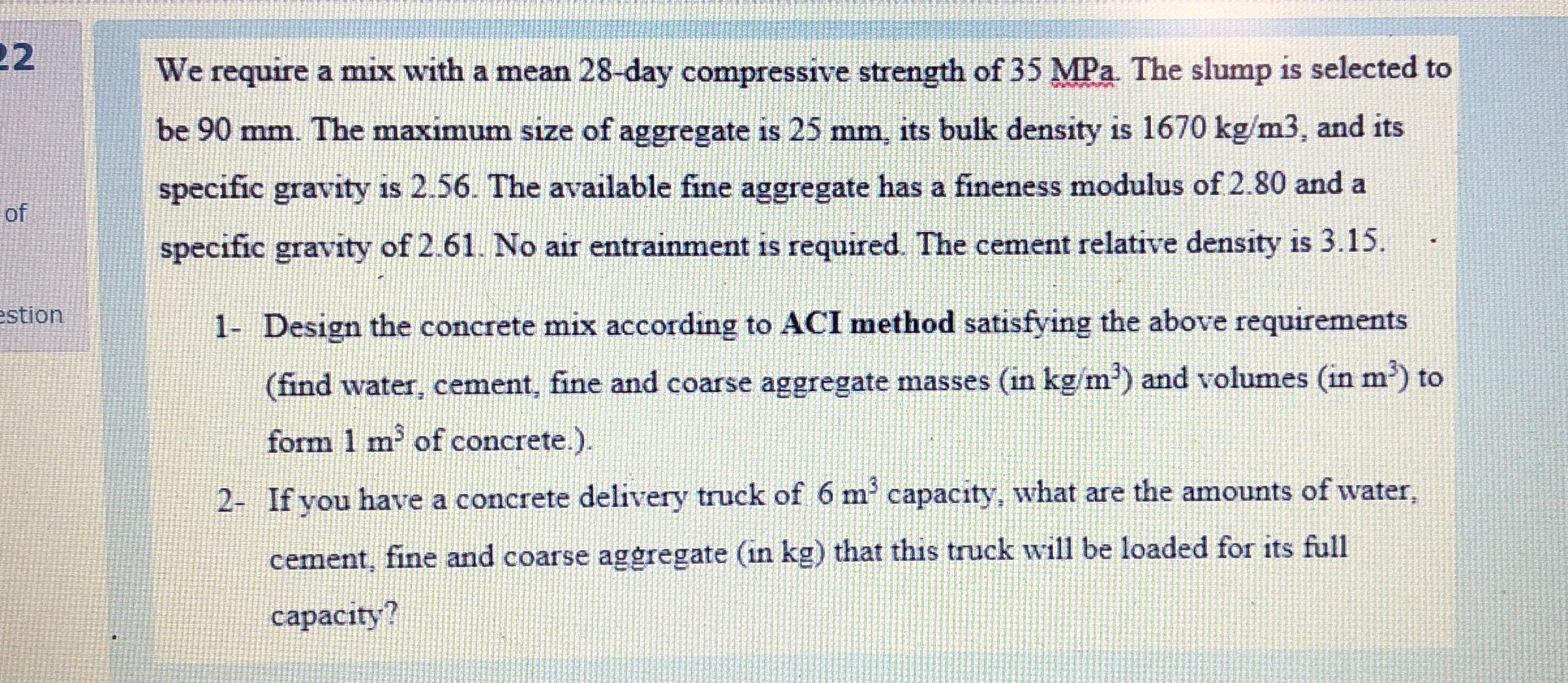 2 2 We require a mix with a mean 2 8 - day