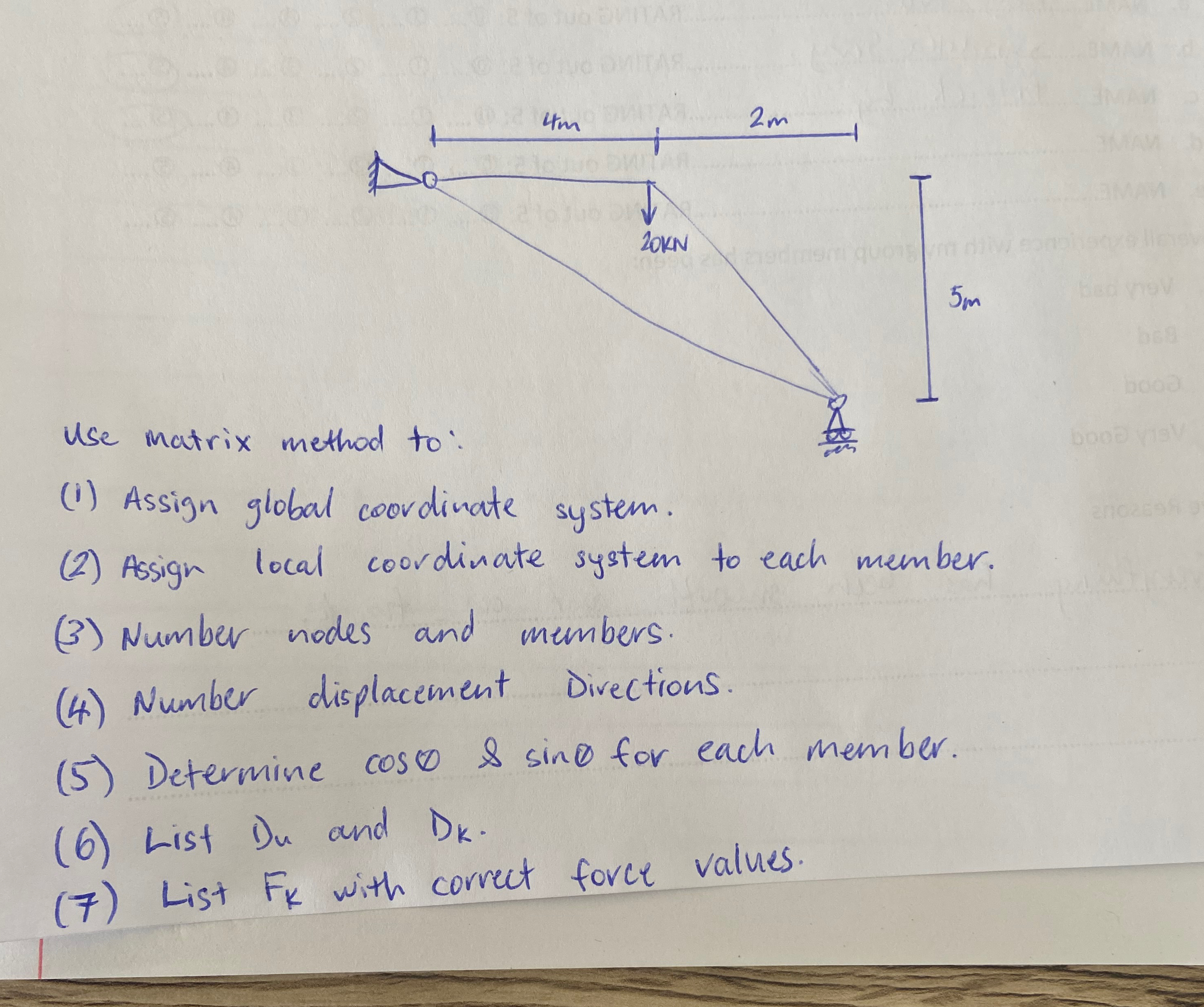Use matrix me ( 1 ) Assign global coordinate