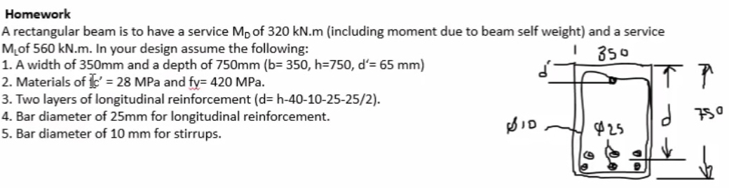 Homework A rectangular beam is to have a service