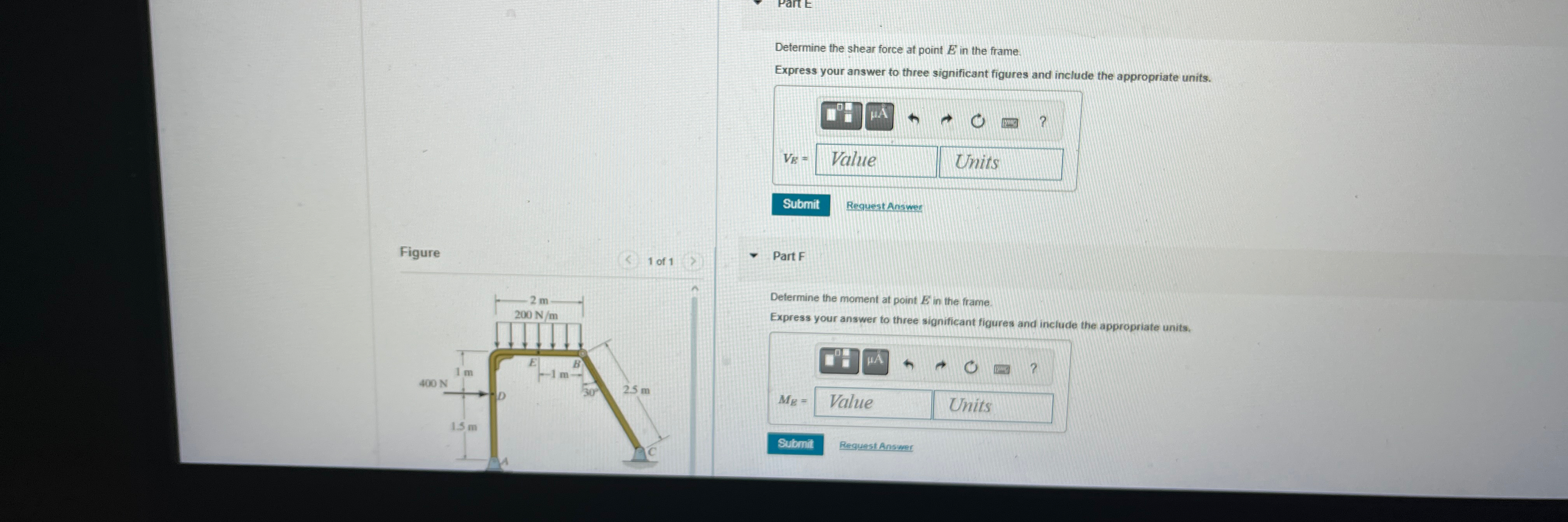 Point D is located just above 4 0 0 N
