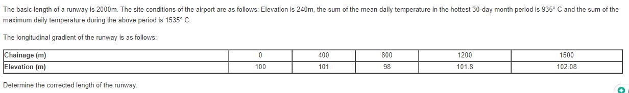 The basic length of a runway is 2 0 0 0 m . The