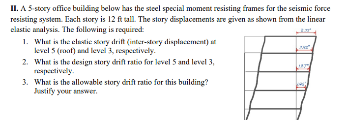 II . A 5 - story office building below has the