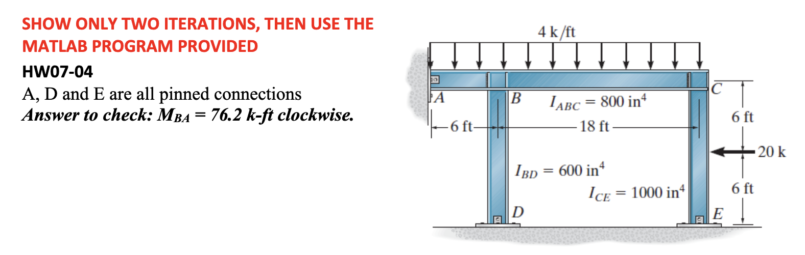 Use moment distribution method. SHOW ONLY TWO