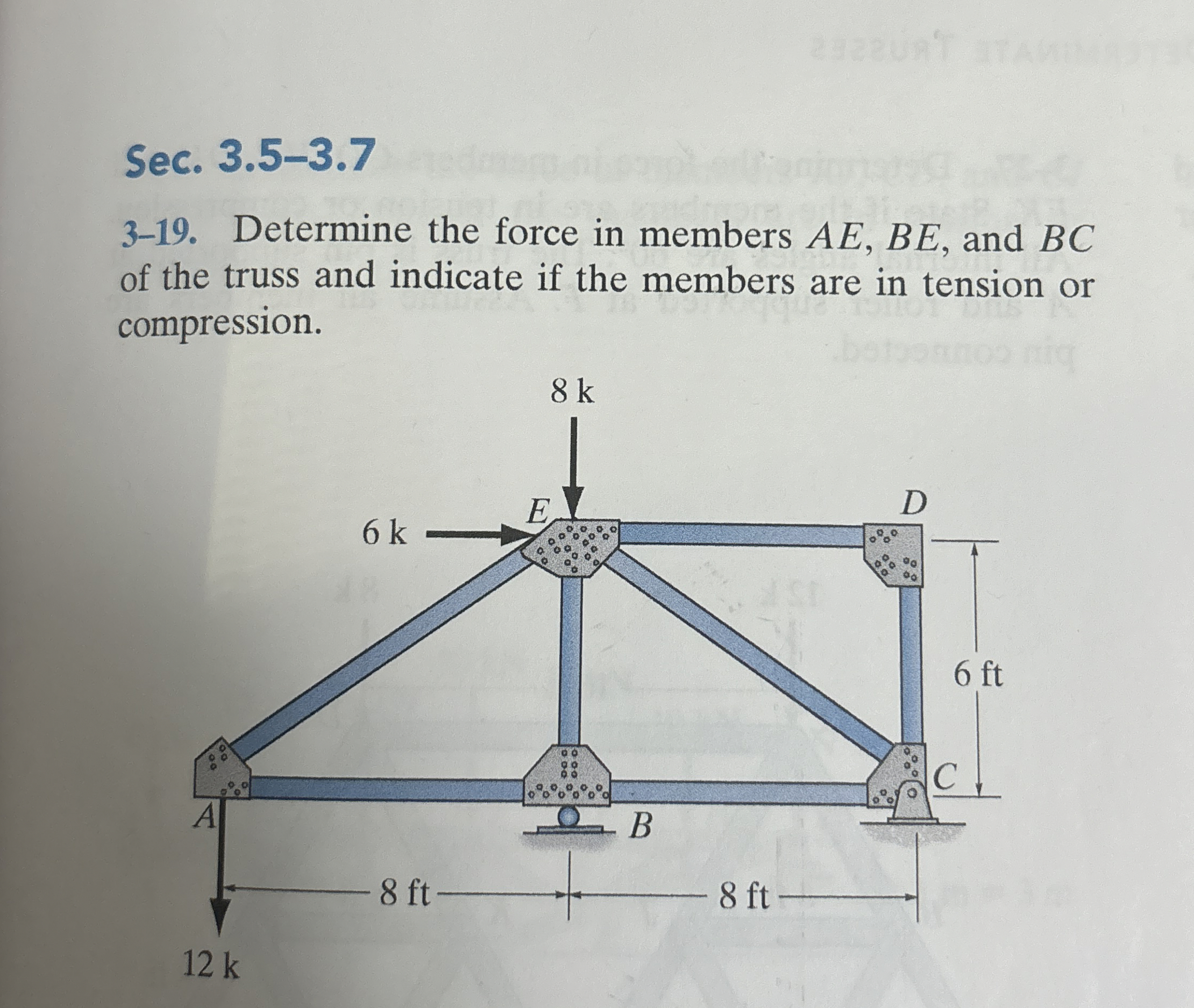 Sec. 3 . 5 - 3 . 7 3 - 1 9 . Determine the force