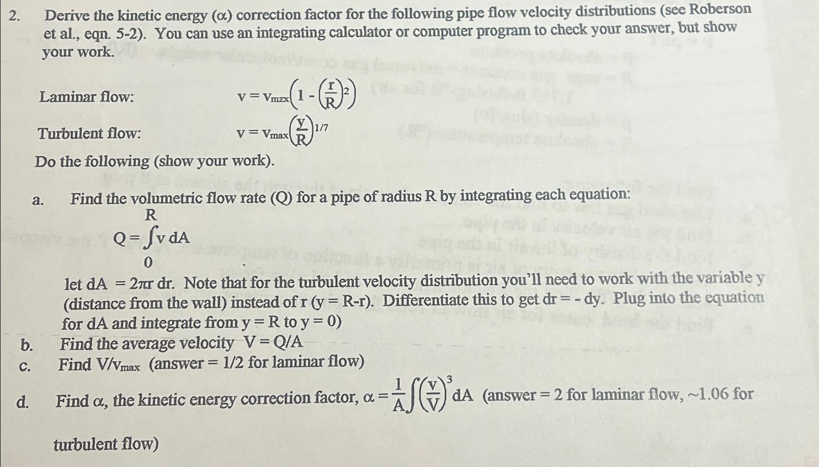 Derive the kinetic energy ( ) correction factor