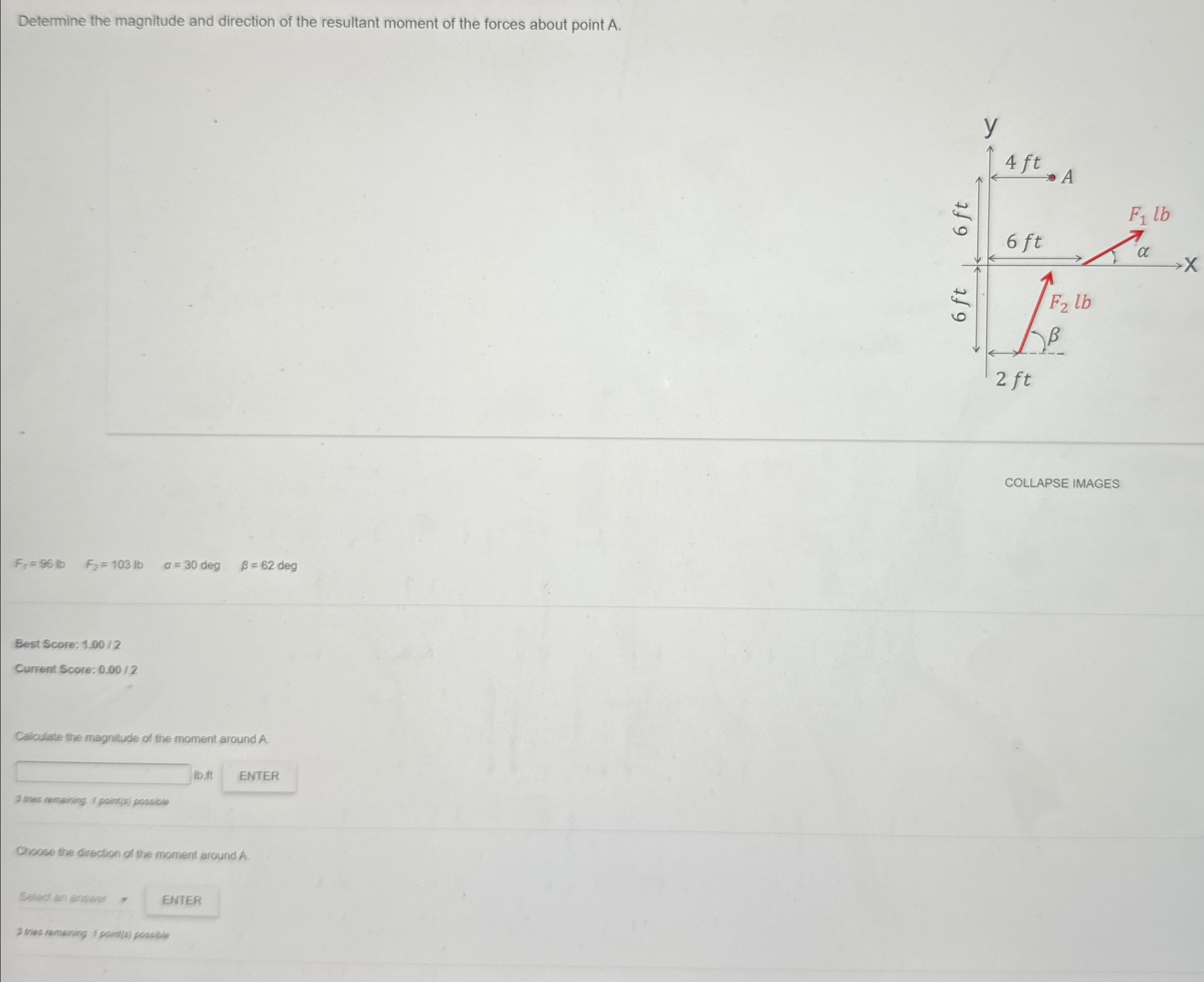 Determine the magnitude and direction of the