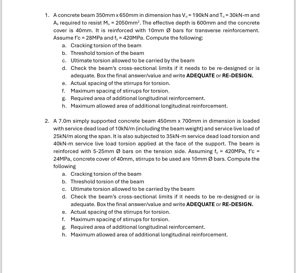 A concrete beam 3 5 0 m m 6 5 0 m m in dimension