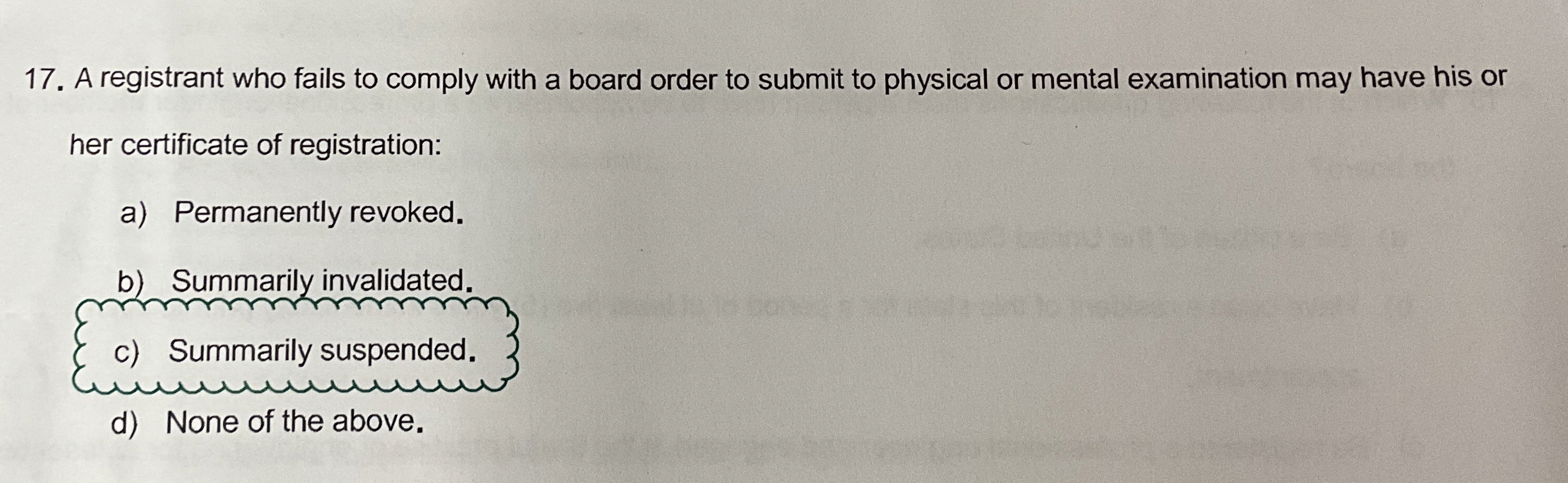A registrant who fails to comply with a board
