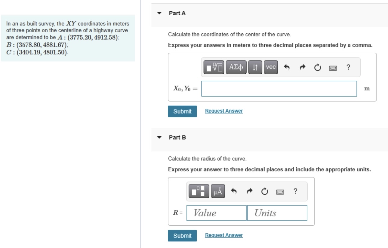 In an as - built survey, the x Y coordinates in