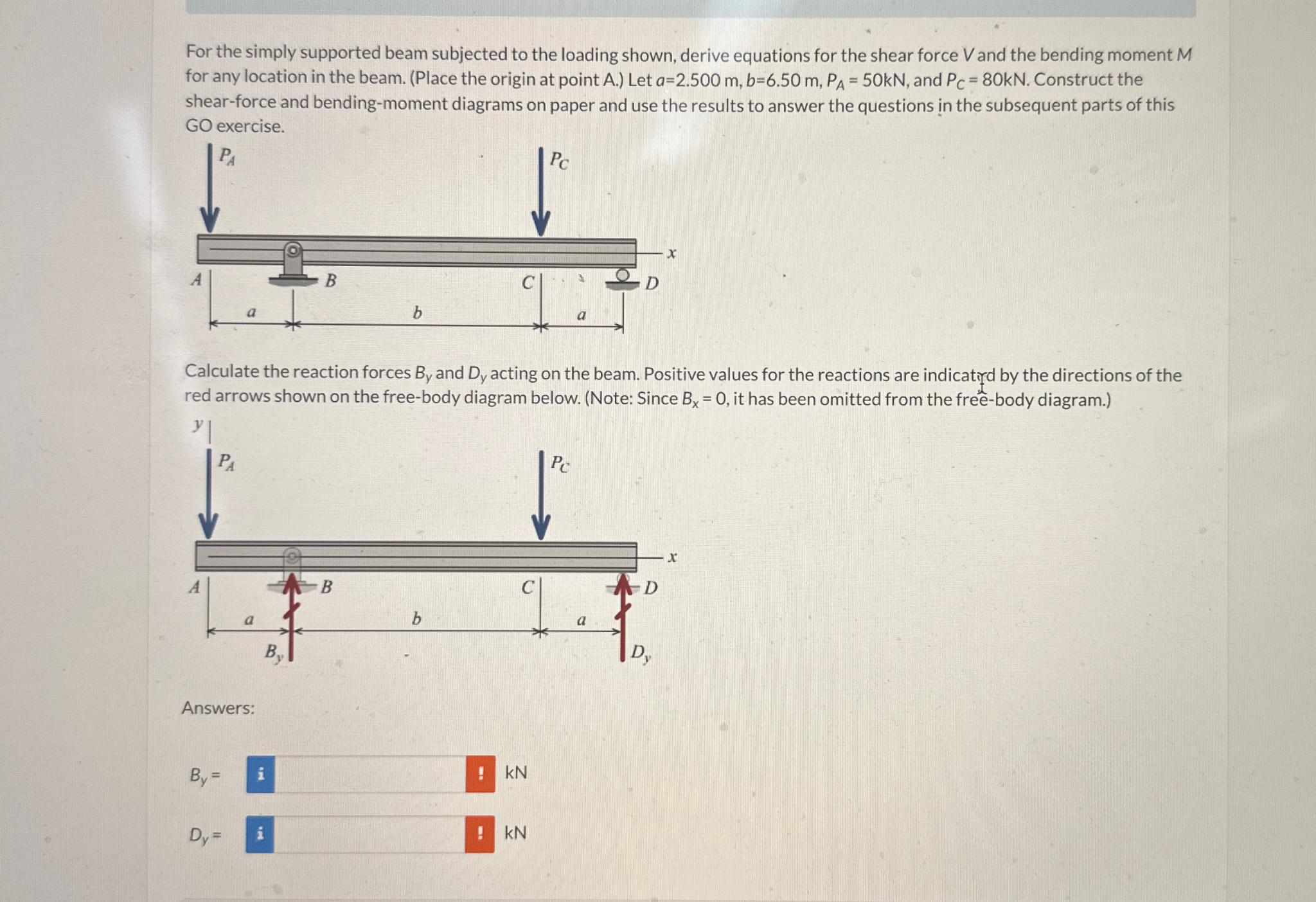 Determine the shear force acting at each of the