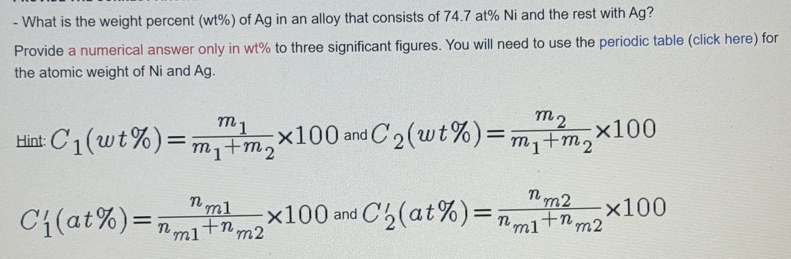 What is the weight percent ( wt % ) of A g in an