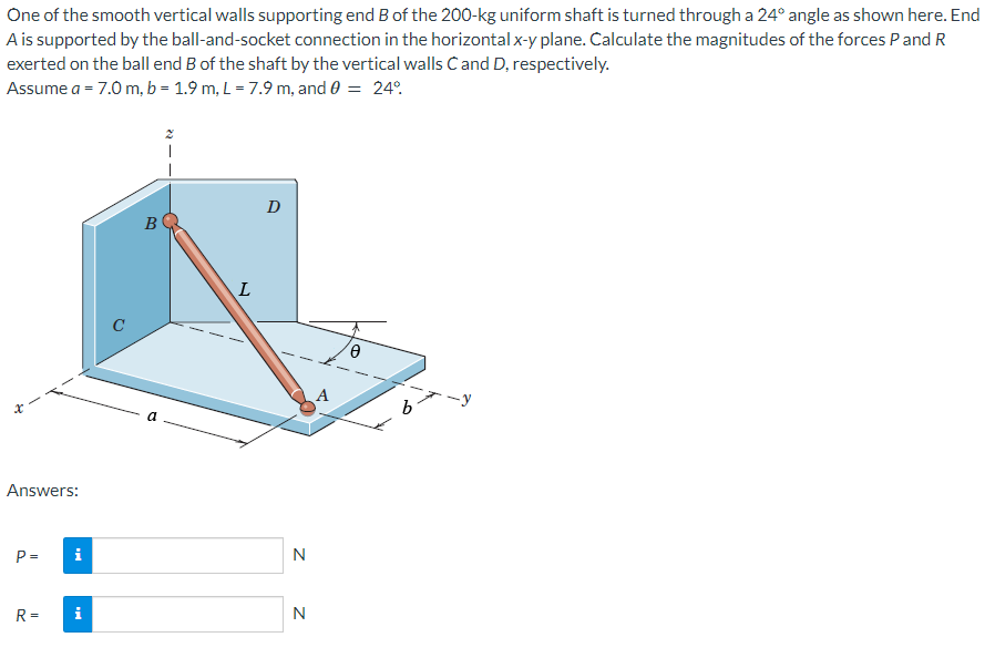 One of the smooth vertical walls supporting end B