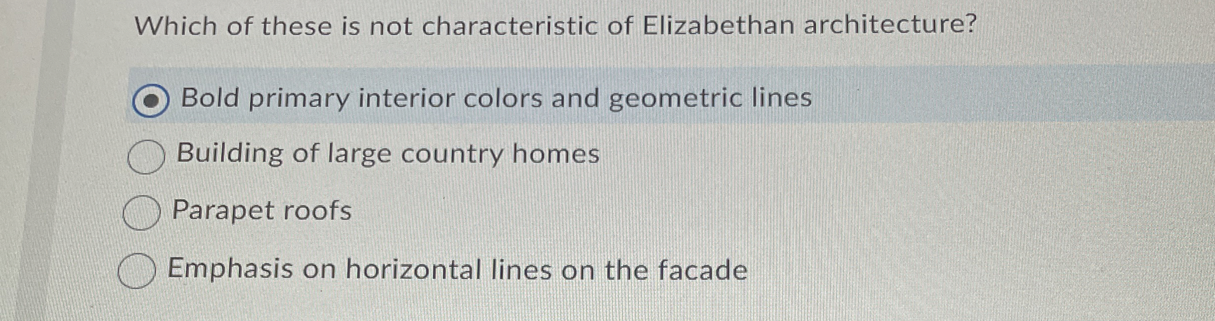 Which of these is not characteristic of