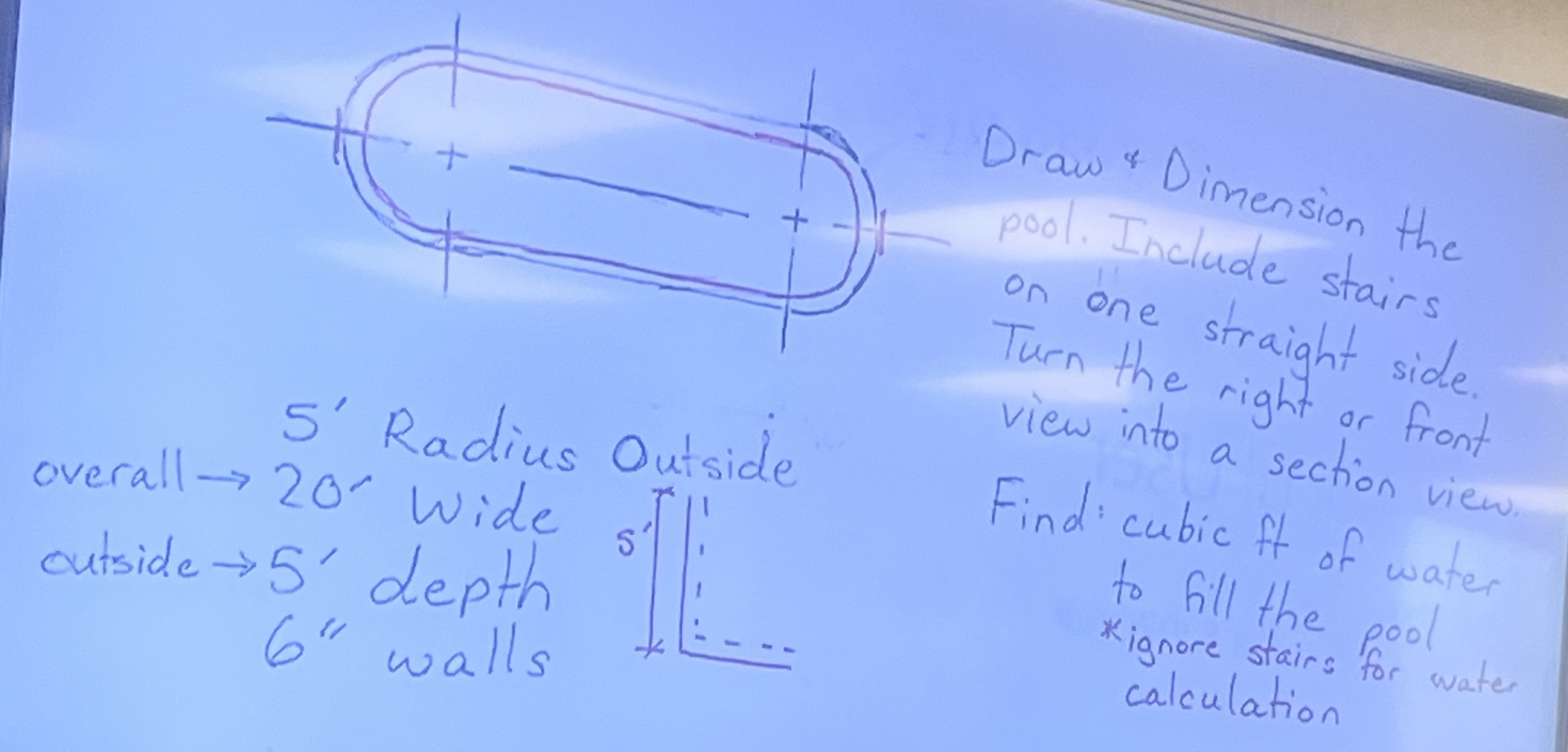 5 ' Radius Outside overall 2 0 - Wide outside 5 '
