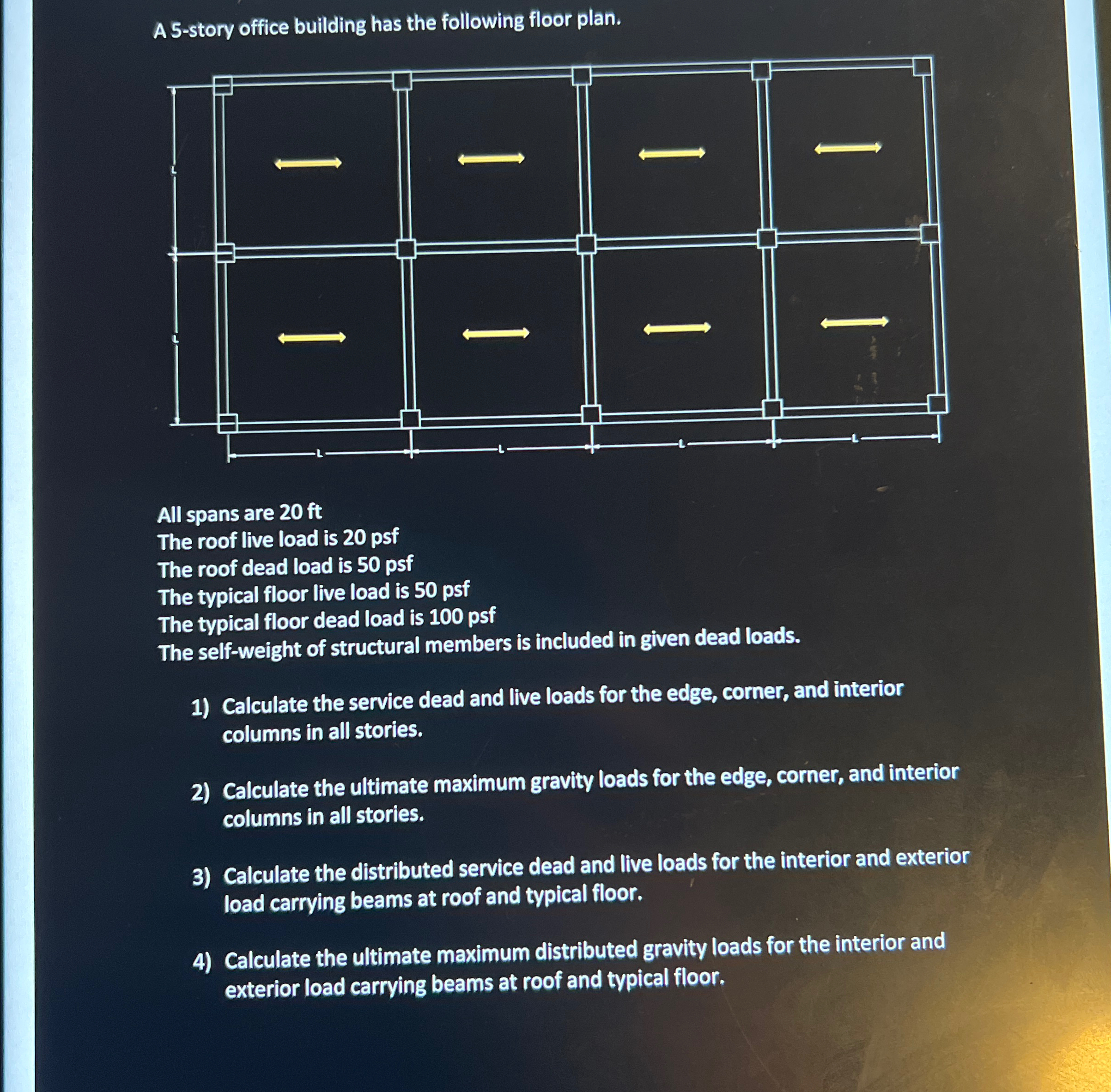 A 5 - story office building has the following