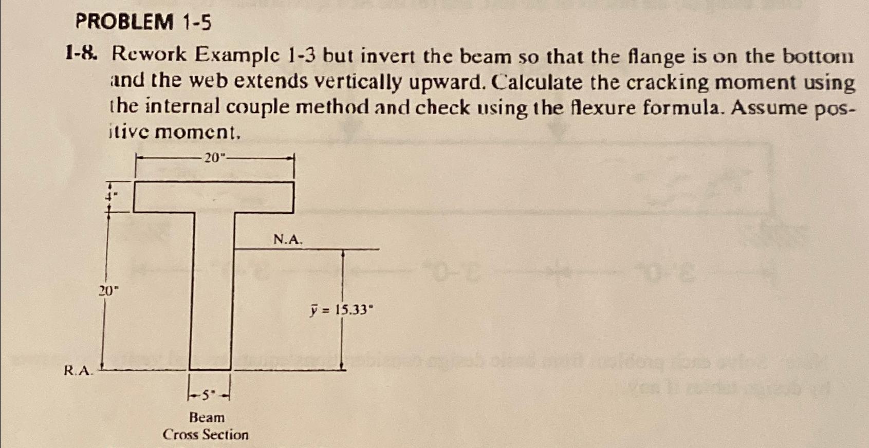 PROBLEM 1-5 \ 1-8. Rework Example 1-3 but invert