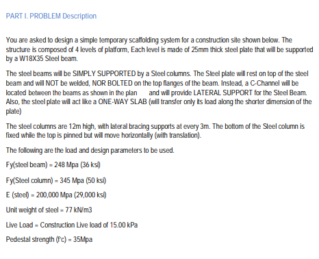 ELEVATION ALONG GRID A PART I. PROBLEM
