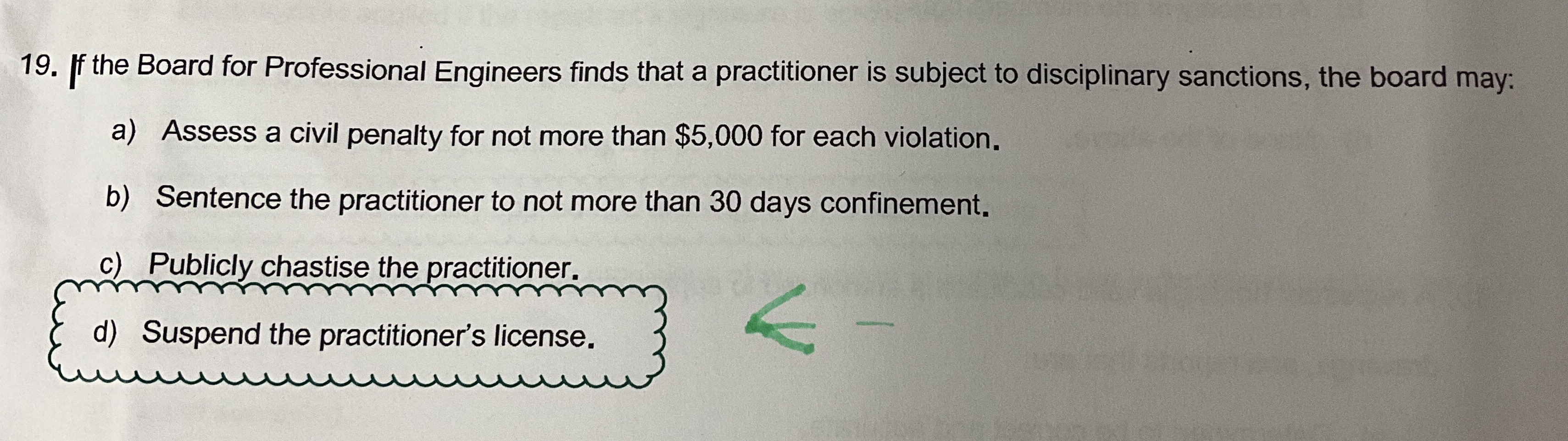 If the Board for Professional Engineers finds