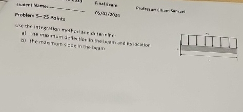Student Name: Final Exam 0 5 0 2 ? 2 0 2 4