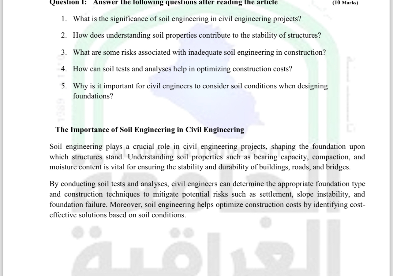 What is the significance of soil engineering in