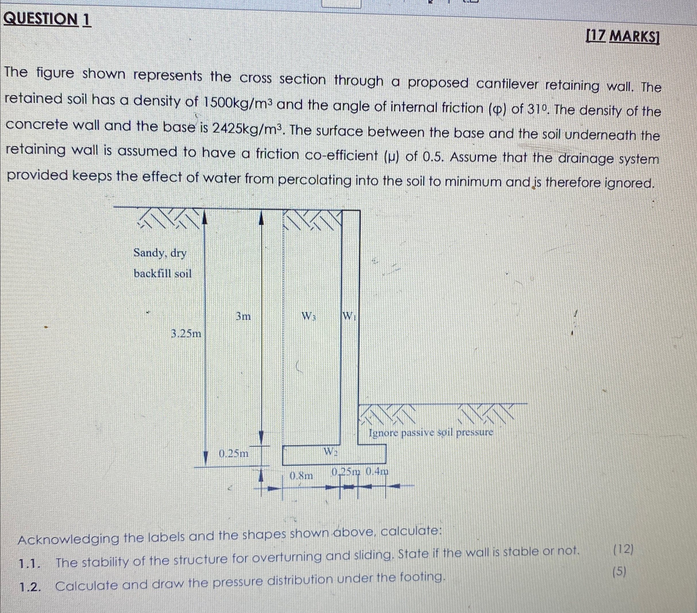 QUESTION 1 1 7 MARKS ] The figure shown