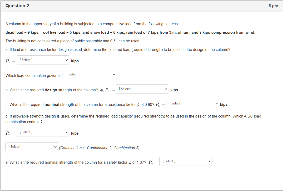 A column in the upper story of a building is