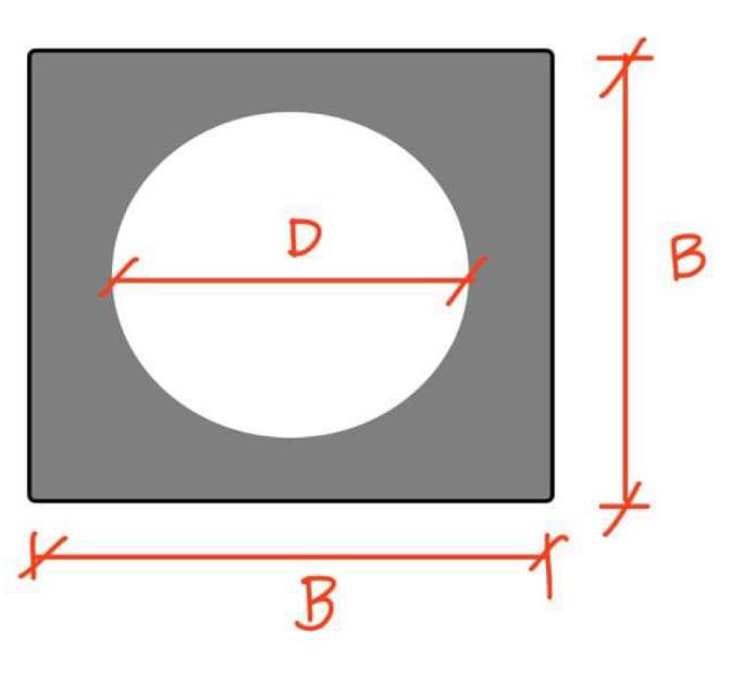A box type girder with hollow circle at the