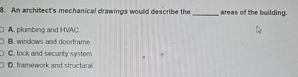 An architect's mechanical drawings would describe