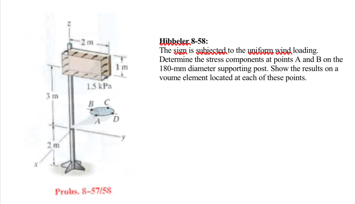 Probs. 8 - 5 7 / 5 8 Hibbeler 8 - 5 8 : The sign