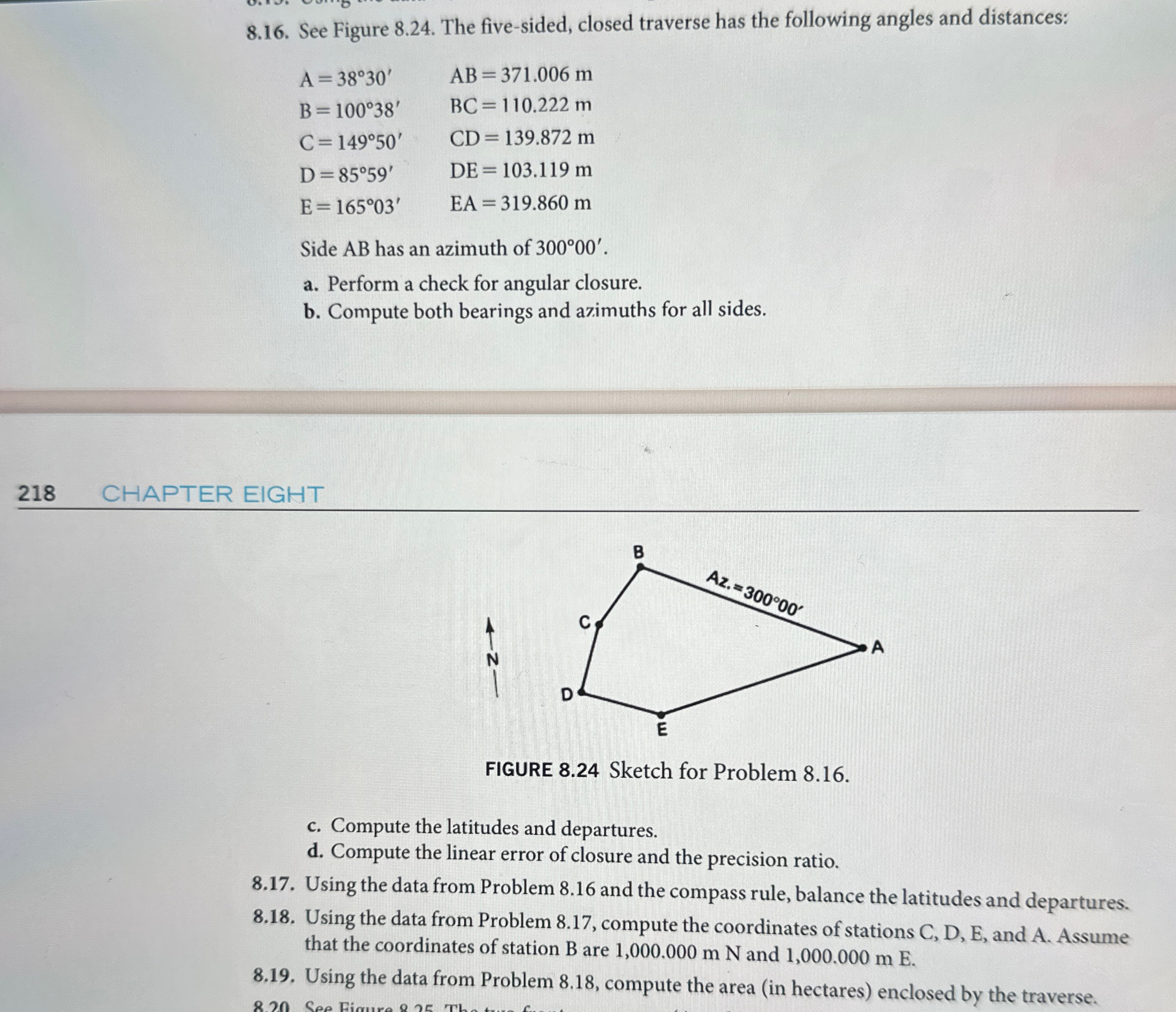 8 . 1 6 . See Figure 8 . 2 4 . The five - sided,