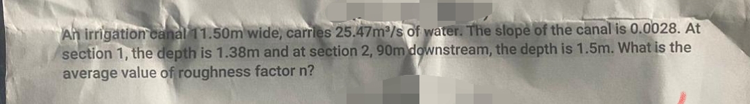 An irrigation canal 1 1 . 5 0 m wide, carres 2 5