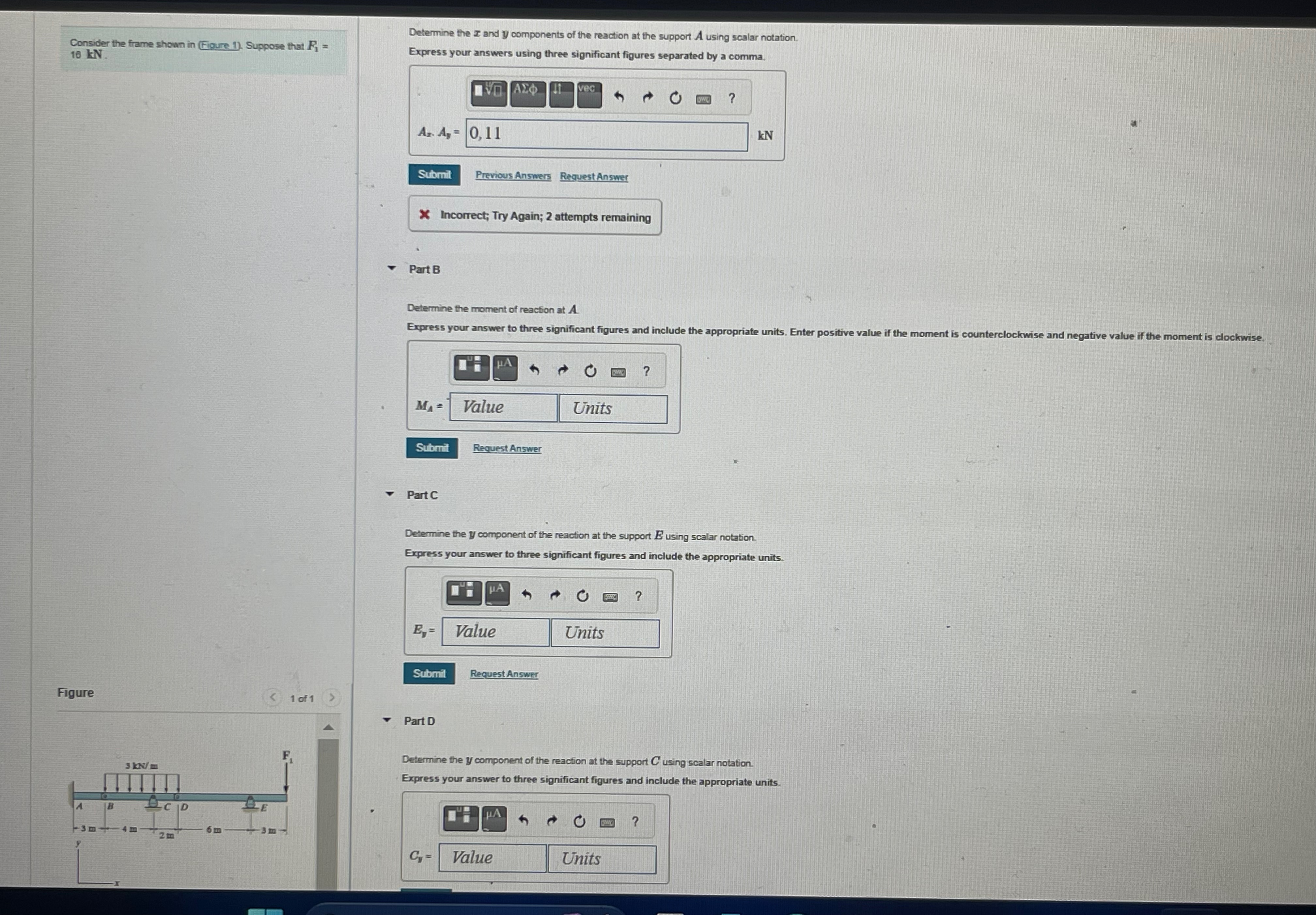 Consider the frame shown in ( Figure 1 ) .