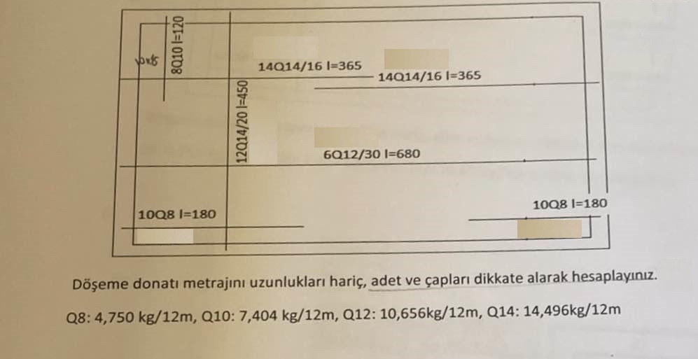 1 ) Calculate the floor reinforcement quantity by