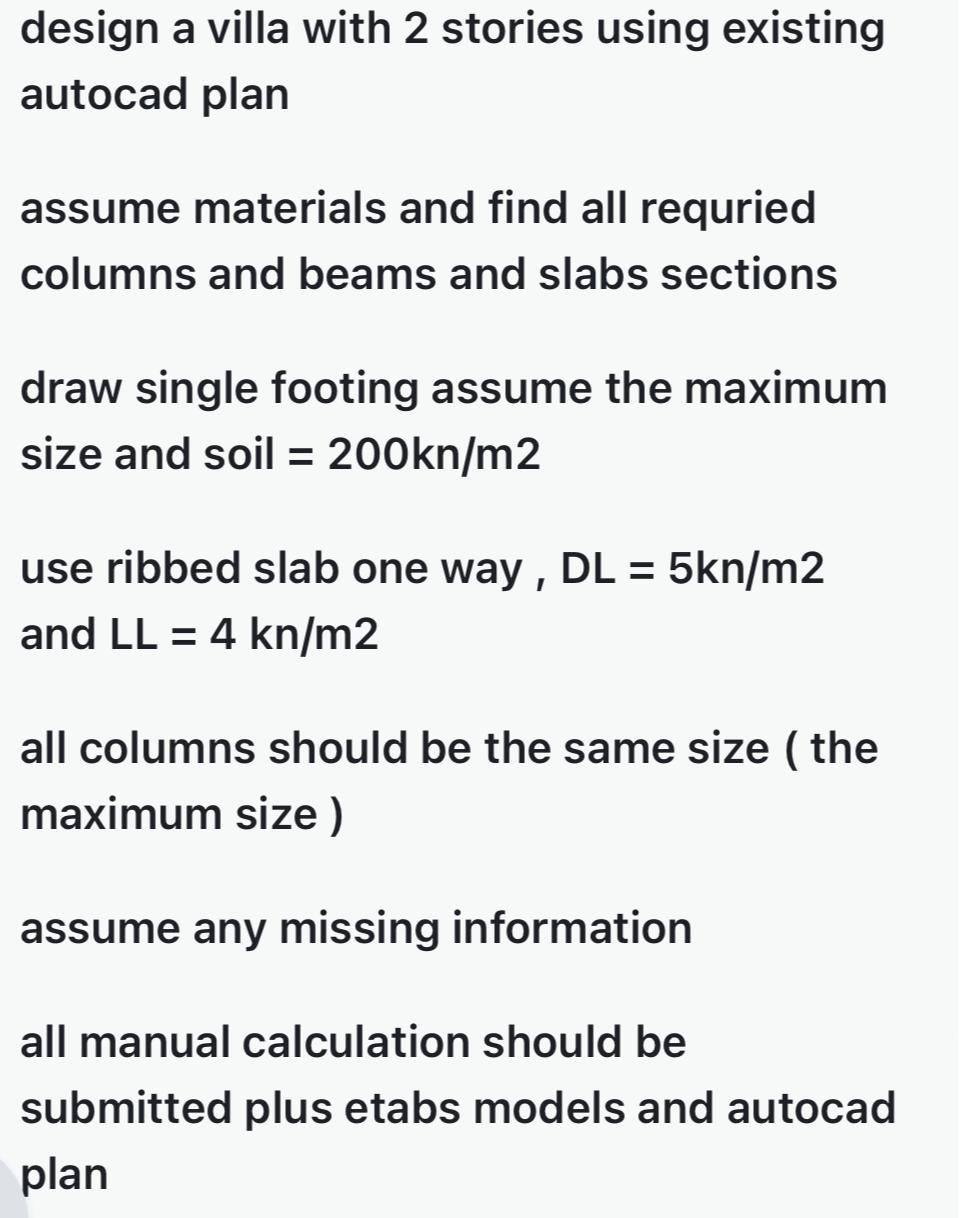 design a villa with 2 stories using existing