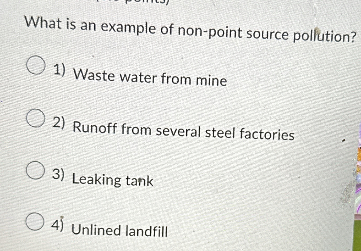 What is an example of non - point source