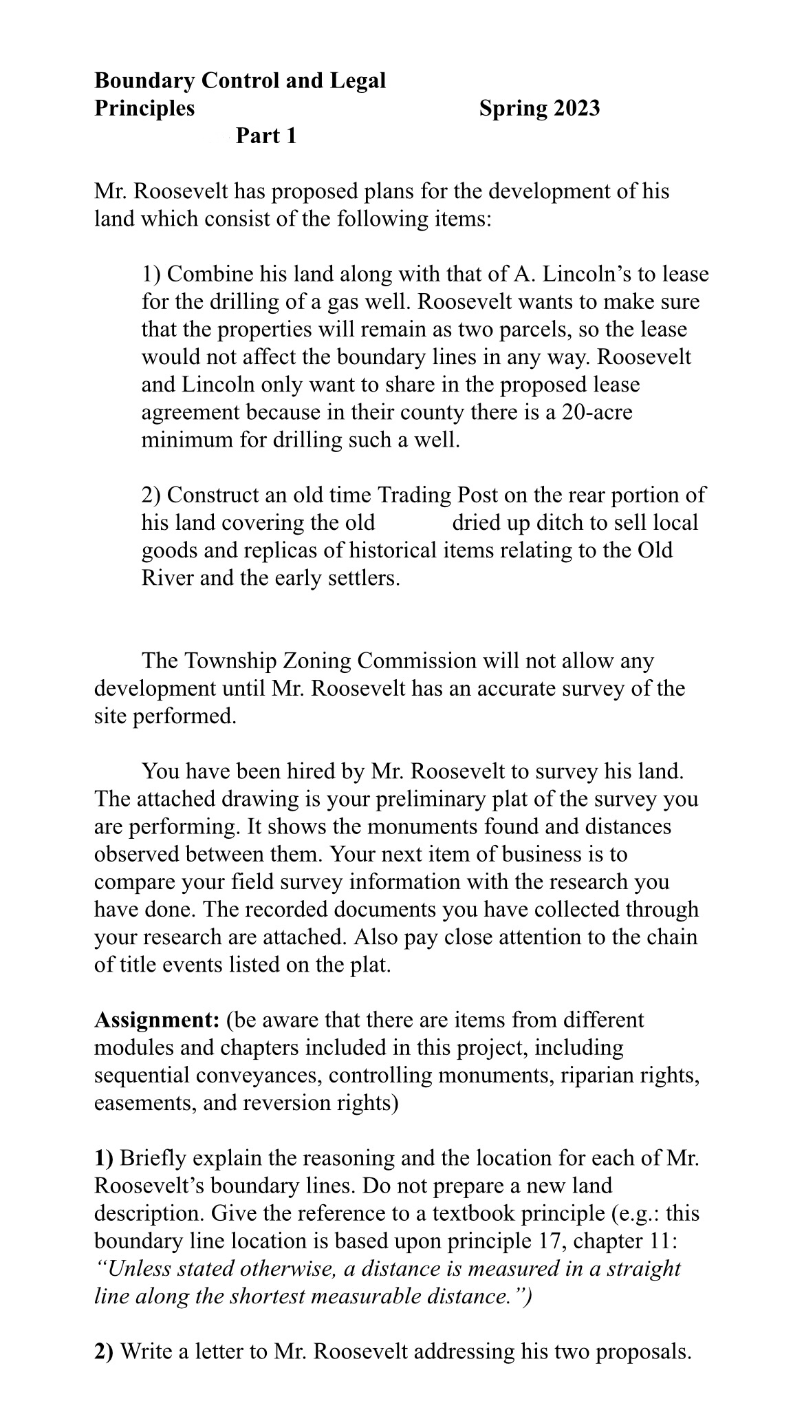 Boundary Control and Legal Principles Spring 2 0