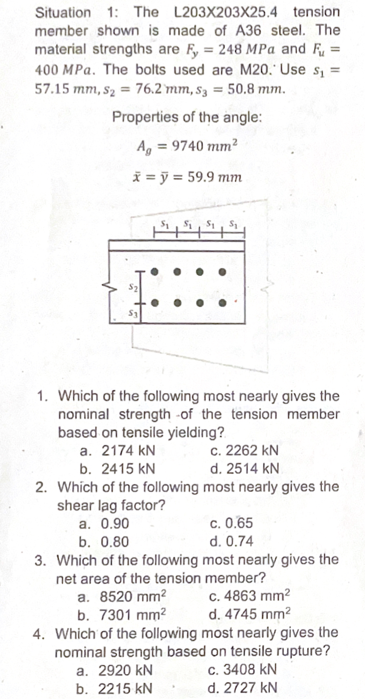 Situation 1 : The L 2 0 3 X 2 0 3 X 2 5 . 4