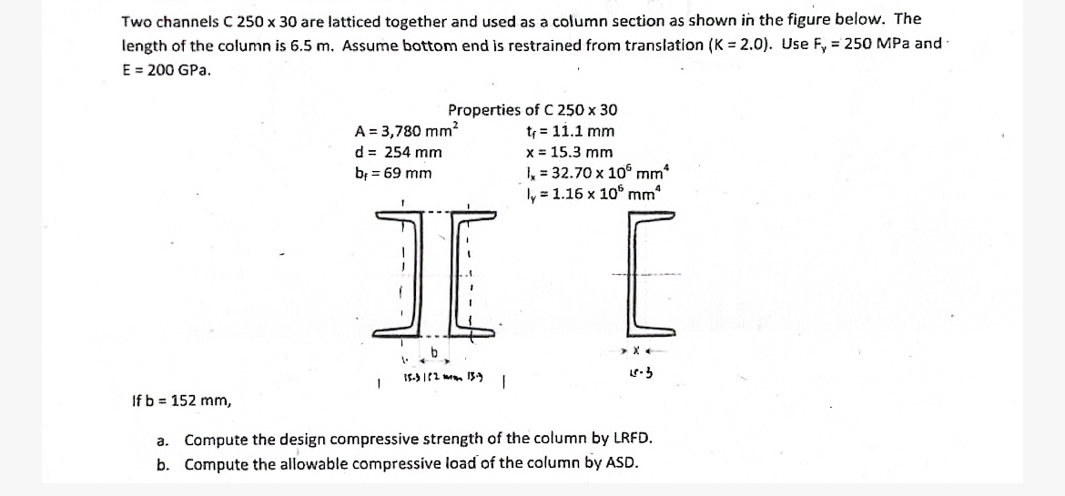 Two channels C 2 5 0 3 0 are latticed together