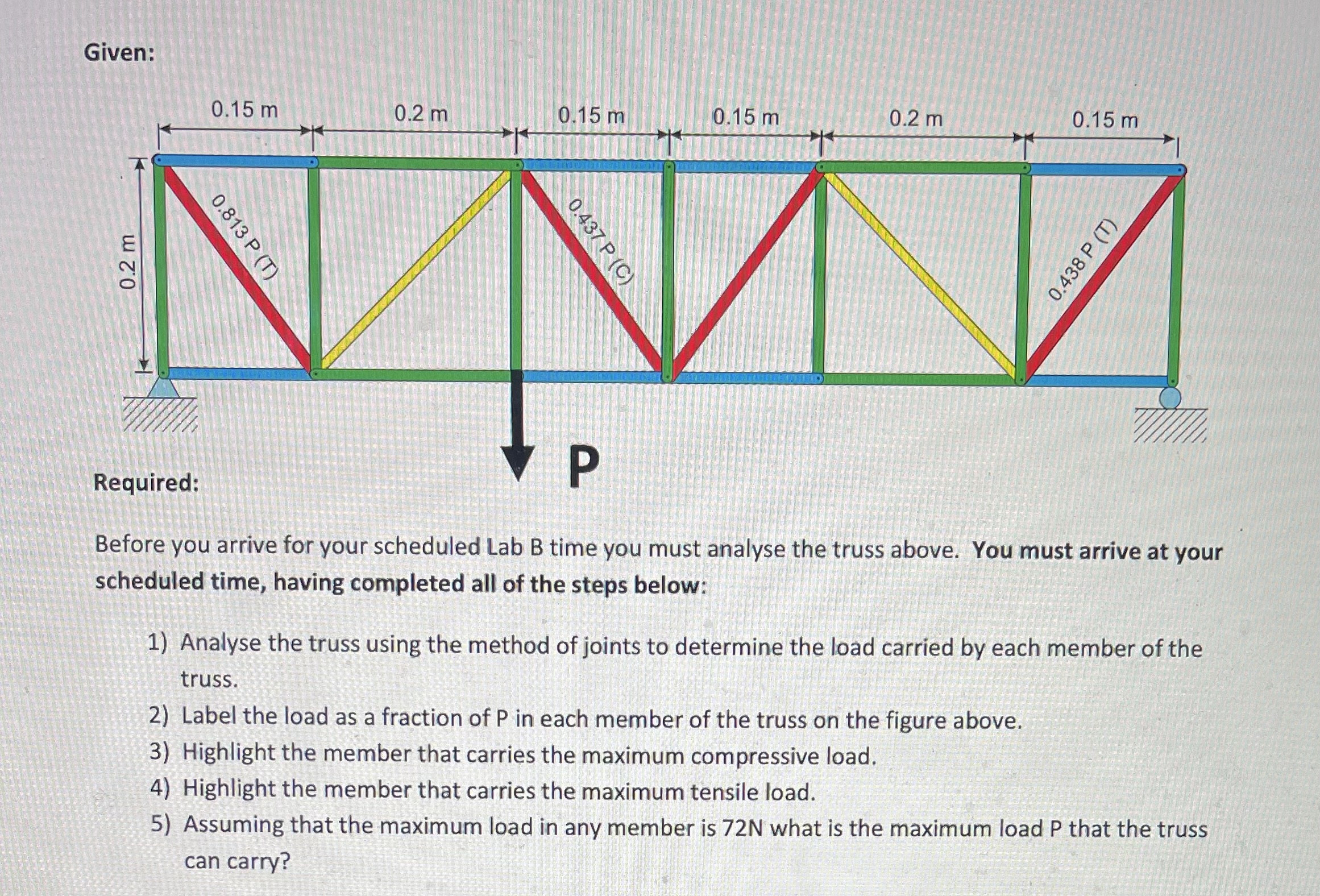 Given: Before you arrive for your scheduled Lab B