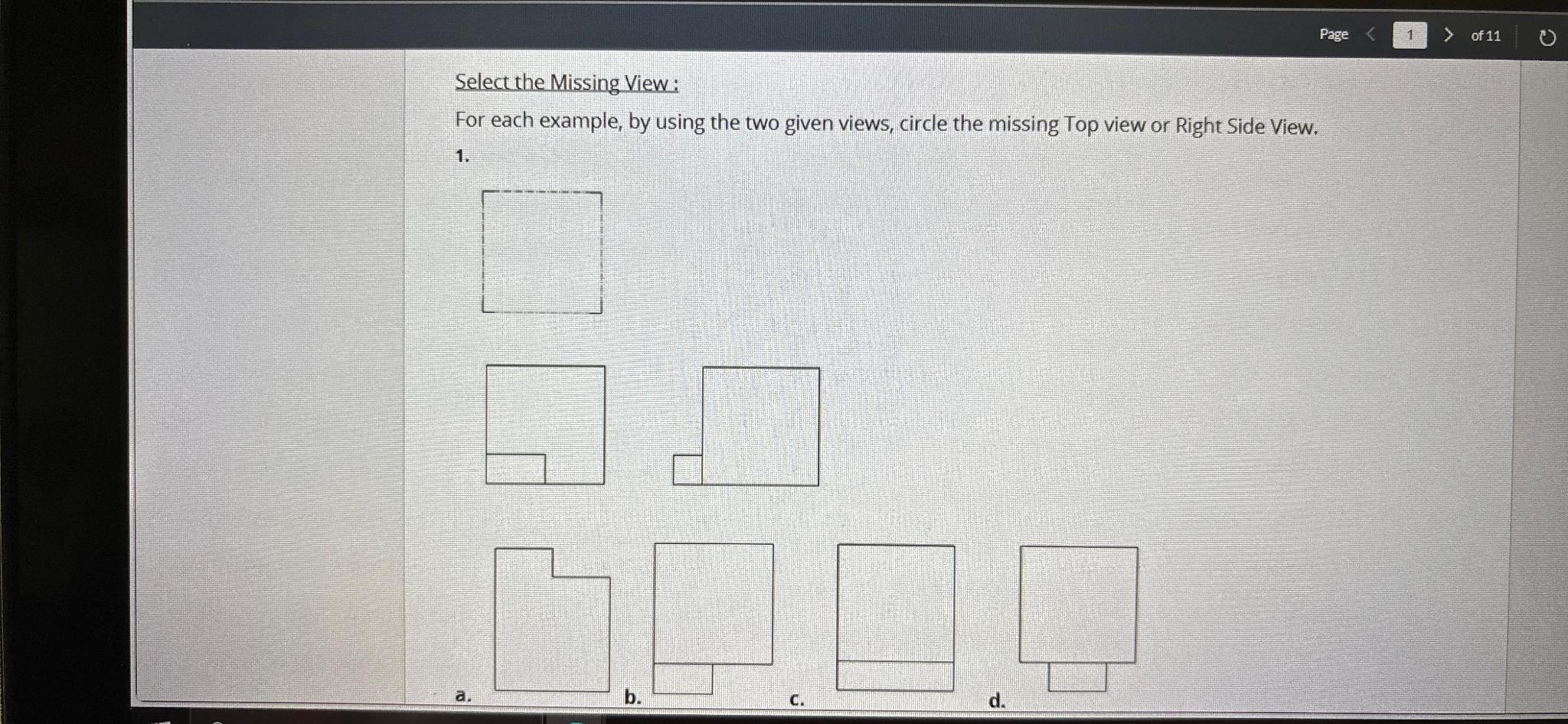 Select the Missing View: For each example, by