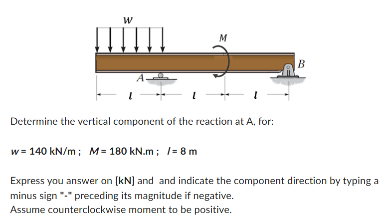 Determine the vertical component of the reaction