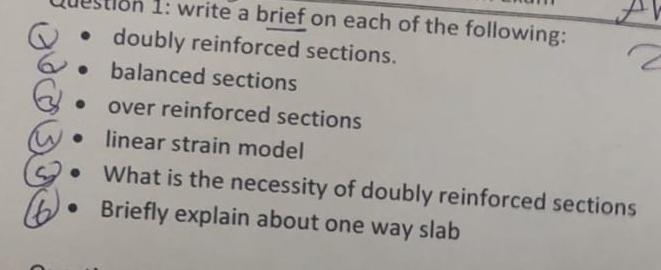 brief on each of the following: 6 . doubly