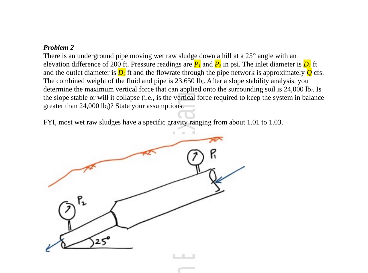 Please use P 1 = 1 9 psi ( pounds per square inch