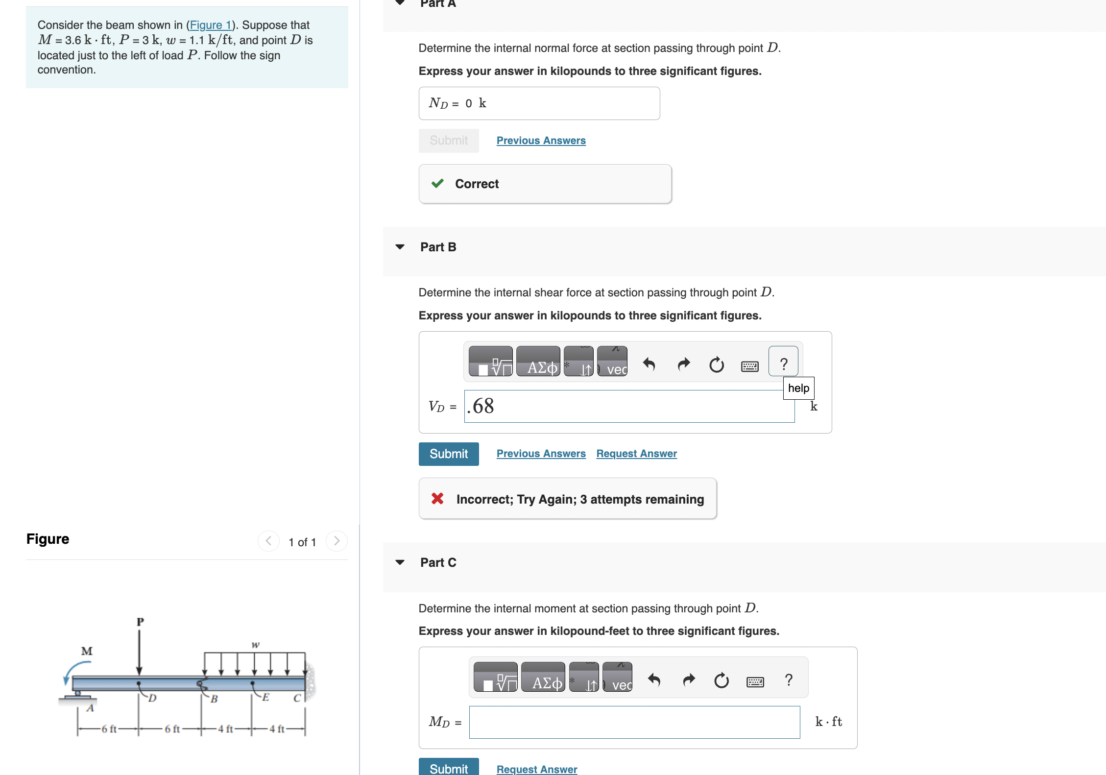Consider the beam shown in ( Figure 1 ) . Suppose