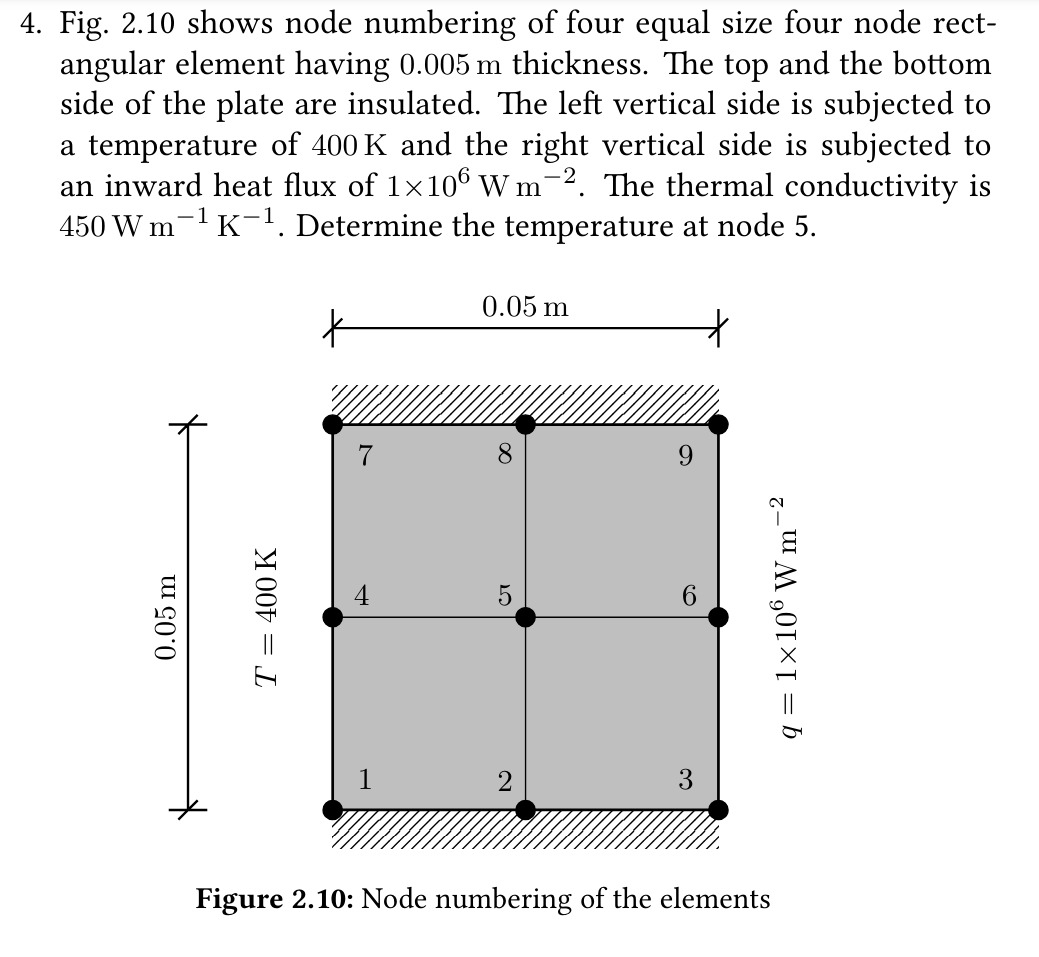 Fig. 2 . 1 0 shows node numbering of four equal